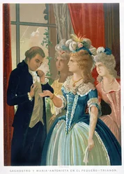 Interview von Marie-Antoinette und Cagliostro im Petit Trianon