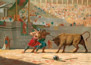 Julius Caesar beobachtet eine Zirkusvorstellung