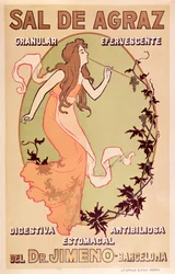 Pharmazeutische Werbung für Dr. Jimeno Sal de Agraz, ca. 1900