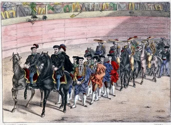 Freigabe der Quadrille, Stierkampf in Spanien
