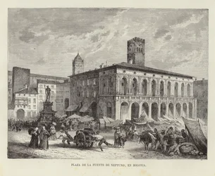Der Neptunbrunnen in Bologna, Italien