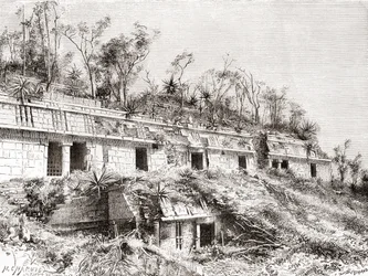 Der Palast der Masken oder Codz Poop Palast, Kabah, Yucatán, Mexiko