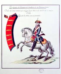Uniform der Freiwilligen des Kavallerieregiments von Havanna, 1763