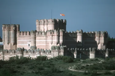 Ansicht der Burg, erbaut um 1453