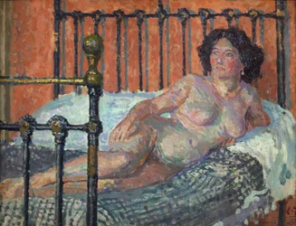 Akt auf Bett, ca. 1910