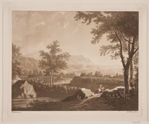 Landschaft mit einem Reiter