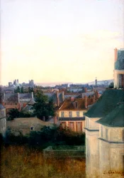 Landschaft mit einer Brücke, ca. 1870