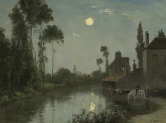Mondbeschienener Fluss, ca. 1866-?70