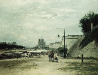Der Quai de Louviers an der Pont Sully, ca. 1875