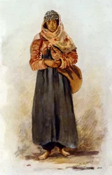 Illustration einer syrischen Bäuerin