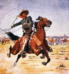 Cowboy mit Lasso