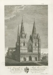Lichfield Kathedrale - Westfront (Stich)