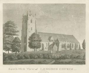 Longdon Kirche: Gravur