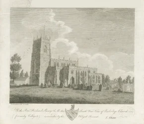 Penkridge Kirche: Gravur, undatiert [spätes 18. Jh.]