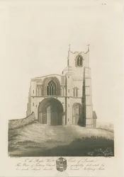 Tutbury Priory Kirche (Aquatinta-Stich)