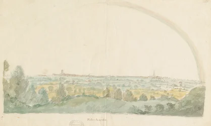Wolverhampton - Ferne Ansicht von den Höhen von Tettenhall: Aquarell, undatiert [spätes 18. Jahrhundert]