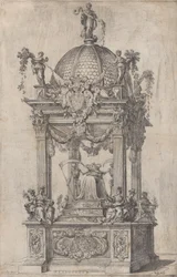 Der Katafalk von Philipp IV. von Spanien, ca. 1665