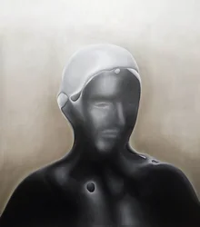 Abstrakte dunkle Figur
