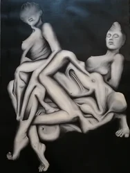 Surreale verschlungene Figuren