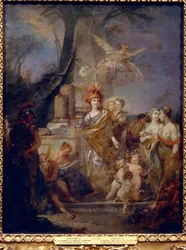 Die Kaiserin Katharina II. als Minerva im Kreis der Musen