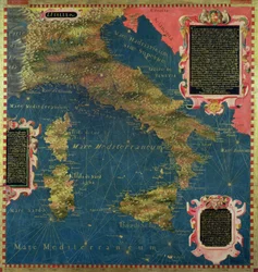 Karte des sechzehnten Jahrhunderts Italien, aus der 