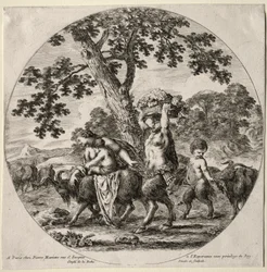 Eine Satyrfamilie auf Reisen