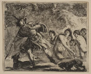 Acteon, aus dem Spiel der Mythologie Jeu de la Mythologie, 1644
