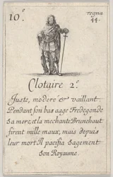 Clotaire II. Juste, moderé..., aus dem Spiel der Könige von Frankreich