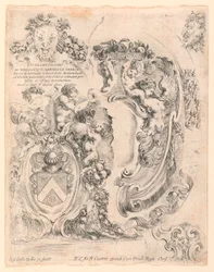 Wappen und Details für Wappen, Nr. 2 aus "Raccolta di varii cappriccii et nove inventioni di cartelle et ornamenti"