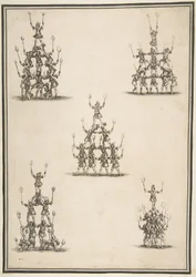 Fünf Gruppen von Akrobaten, 1652