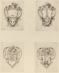 Vier Embleme für die Beerdigung von Prinz Francesco de Medici