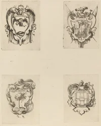 Vier Embleme für die Beerdigung von Prinz Francesco de Medici