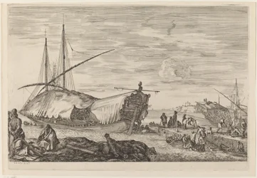 Galeere mit Segeldeck
