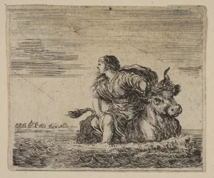 Jupiter und Europa, aus Spiel der Mythologie Jeu de la Mythologie