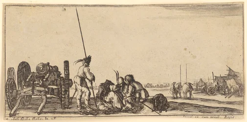 Kanone und Soldaten