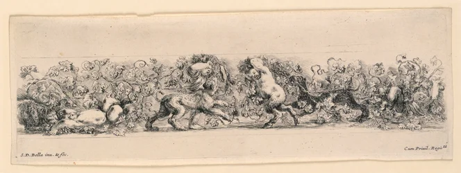 Ornamente von Friesen und Laubwerk
