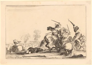 Reitergefecht, Blatt 4 der Folge "Verschiedene Figuren"