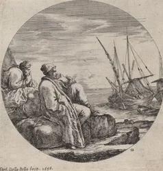 Hafen mit zwei türkischen Kaufleuten, 1656