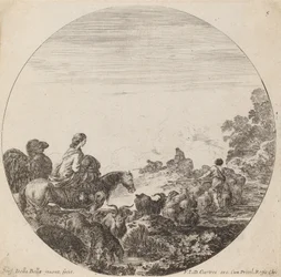 Hirten und Herde mit Frau und Kamel, 1646