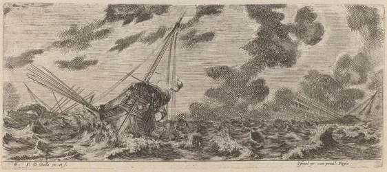 Schiff im Sturm, 1644