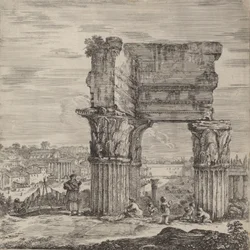 Tempel der Concordia und Forum Romanum, 1656