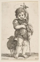 Der kleine St. Johannes der Täufer, der sein Gewand hochhält, ca. 1649