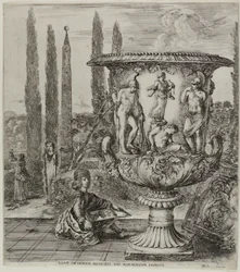 Die Medici-Vase, Platte eins aus Die sechs großen Ansichten von Rom und der Campagna