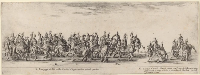 Zwanzig Pagen und fünf türkische Pferde, 1633