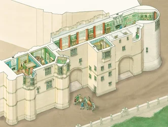 Nordgalerie von Königin Elizabeth I. im Windsor Castle, Berkshire