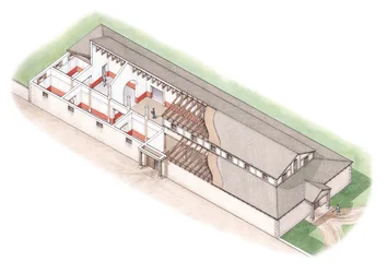 Der Nordbereich, Brading Römische Villa, Isle of Wight (gezeichnet 2012), ca. 200-250