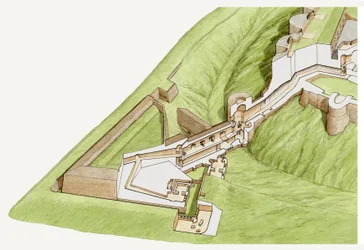 Der Sporn, Dover Castle, Kent, ca. 1800-2023