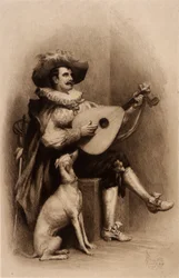 Musiker und Hund