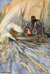 Trage uns schnell, Boot von Mananan, zum Garten der Hesperiden