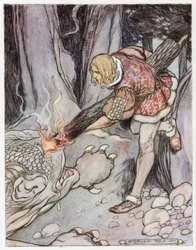 Illustration für Siegfried den Drachentöter